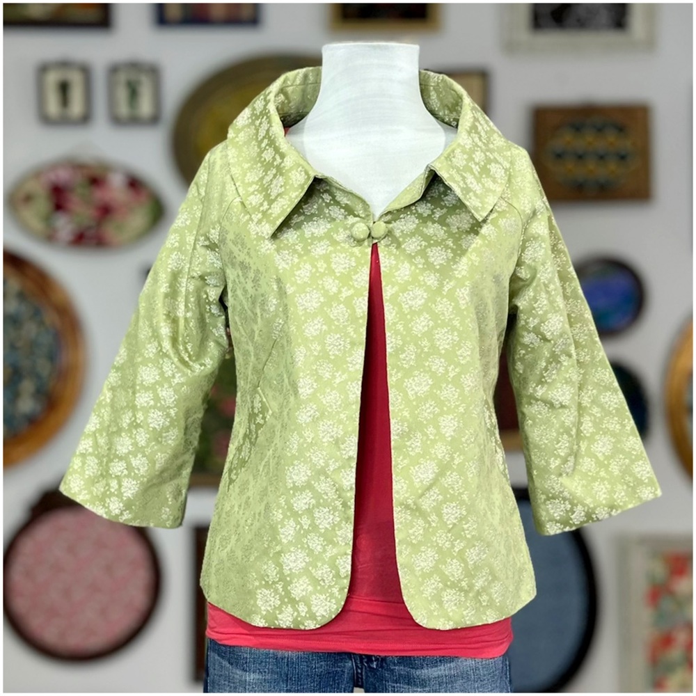 2005 Anthro Brocade Swing Jacket by Elevenses - Picture 1 of 16